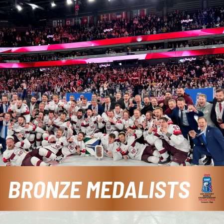 Jääkiekko: Latviassa julistettiin kansallinen vapaapäivä MM-pronssin kunniaksi!